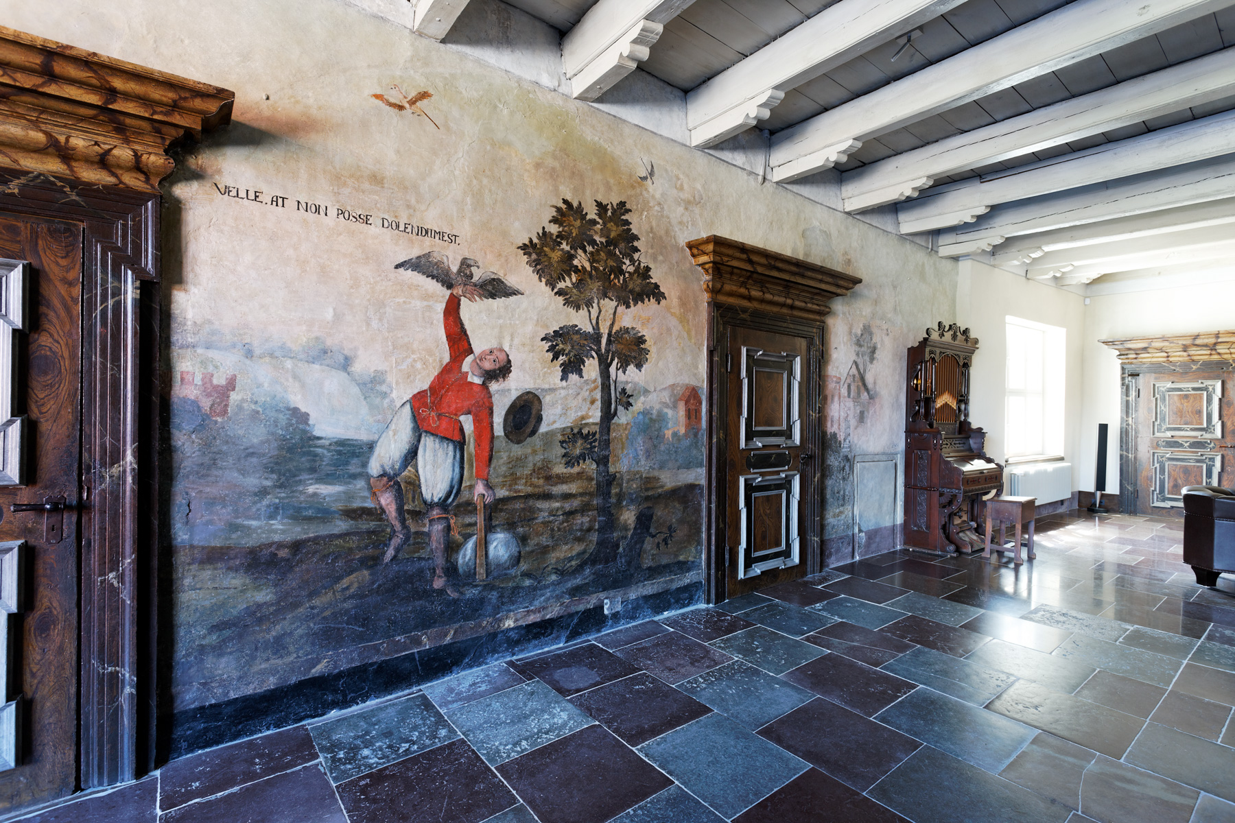 Historische Wandbemalung im Eingangsbereich
